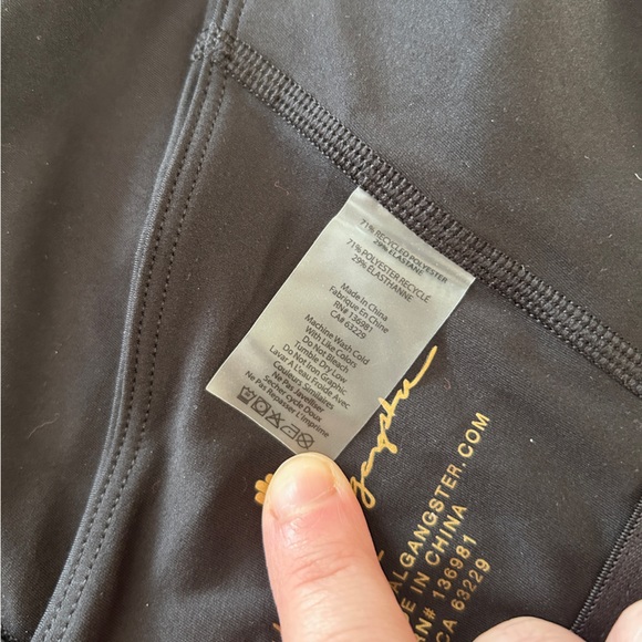 Spiritual Gangster Black Jules Cross Neck Crop Tank - Picture 6 of 6